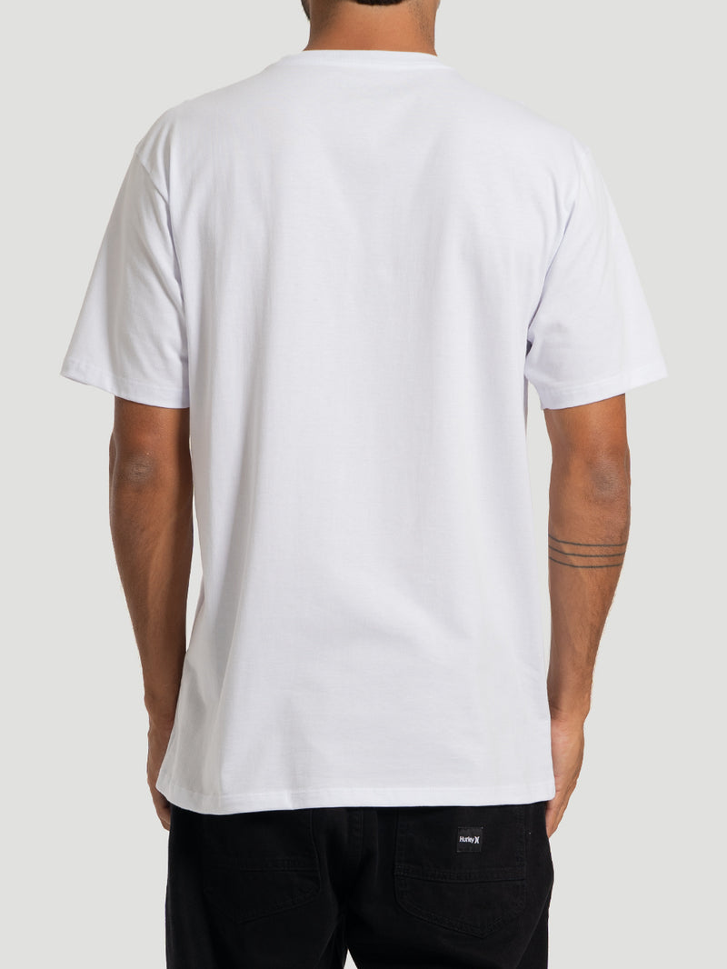 Camiseta Hurley Monster Plate Oversize Branca