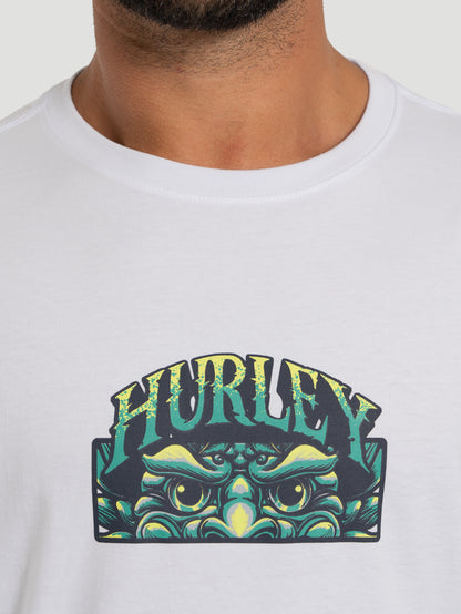 Camiseta Hurley Monster Plate Oversize Branca