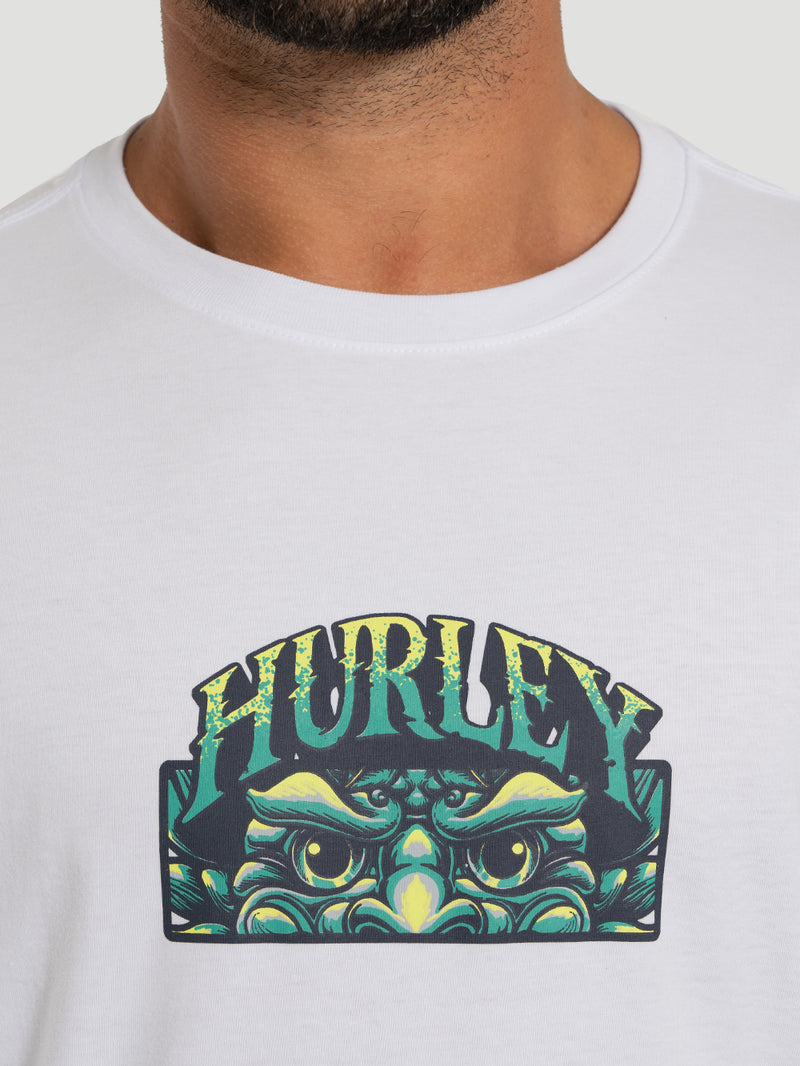 Camiseta Hurley Monster Plate Oversize Branca