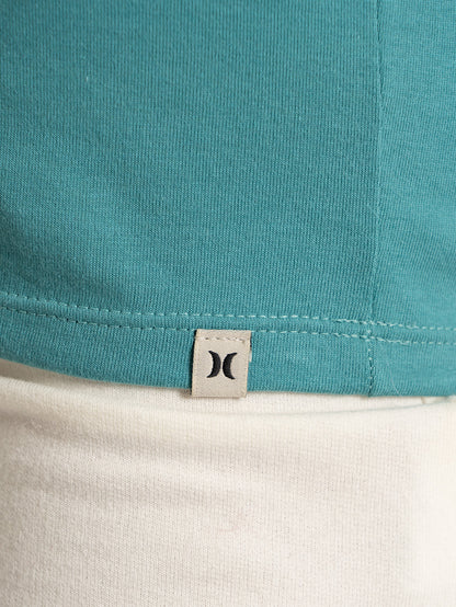 Camiseta Feminina Manga Curta Hurley Line Turquesa
