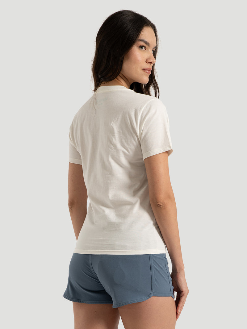 Camiseta Feminina Manga curta Hurley Line Off White
