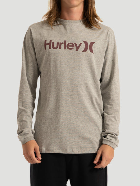 Camiseta Manga Longa Hurley O&O Solid Cinza