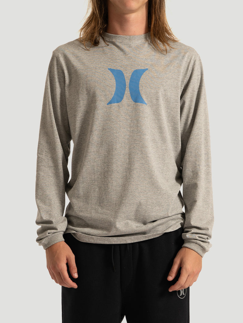 Camiseta Manga Longa Hurley Icon Cinza
