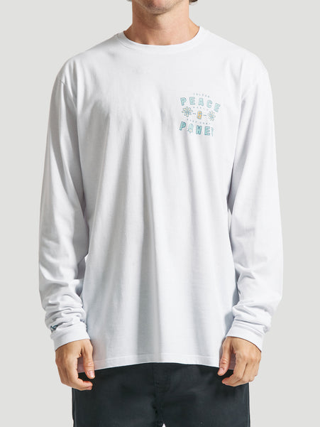 Camiseta Manga Longa Hurley Peace&Power Branca
