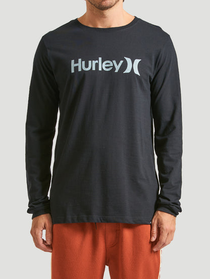 Camiseta Manga Longa Hurley O&O Solid Preto