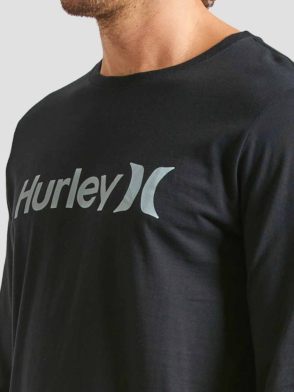 Camiseta Manga Longa Hurley O&O Solid Preto