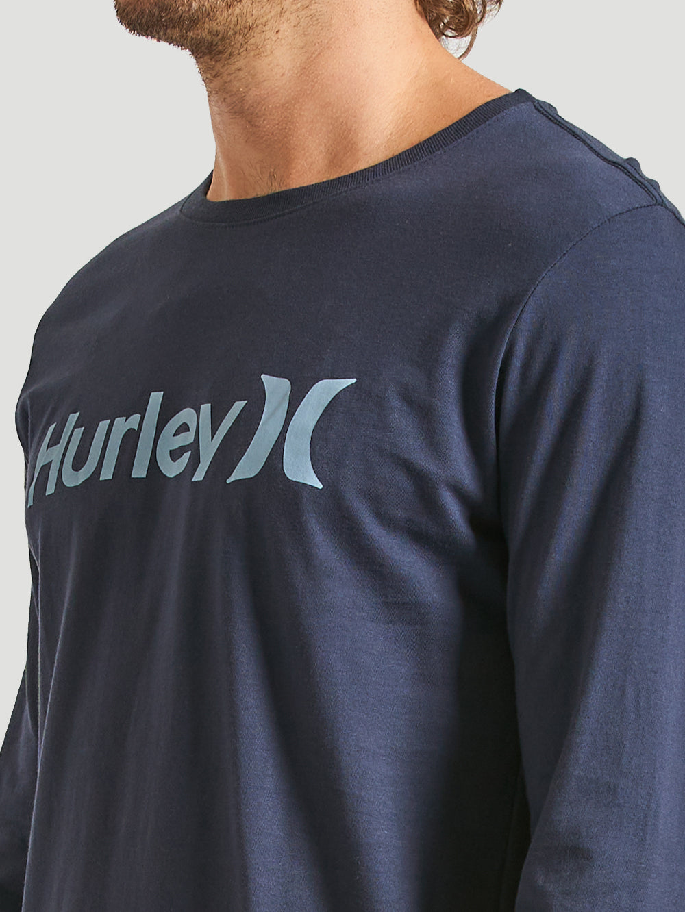 Camiseta Manga Longa Hurley O&O Solid Marinho