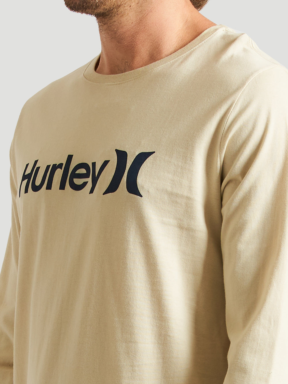 Camiseta Manga Longa Hurley O&O Solid Areia