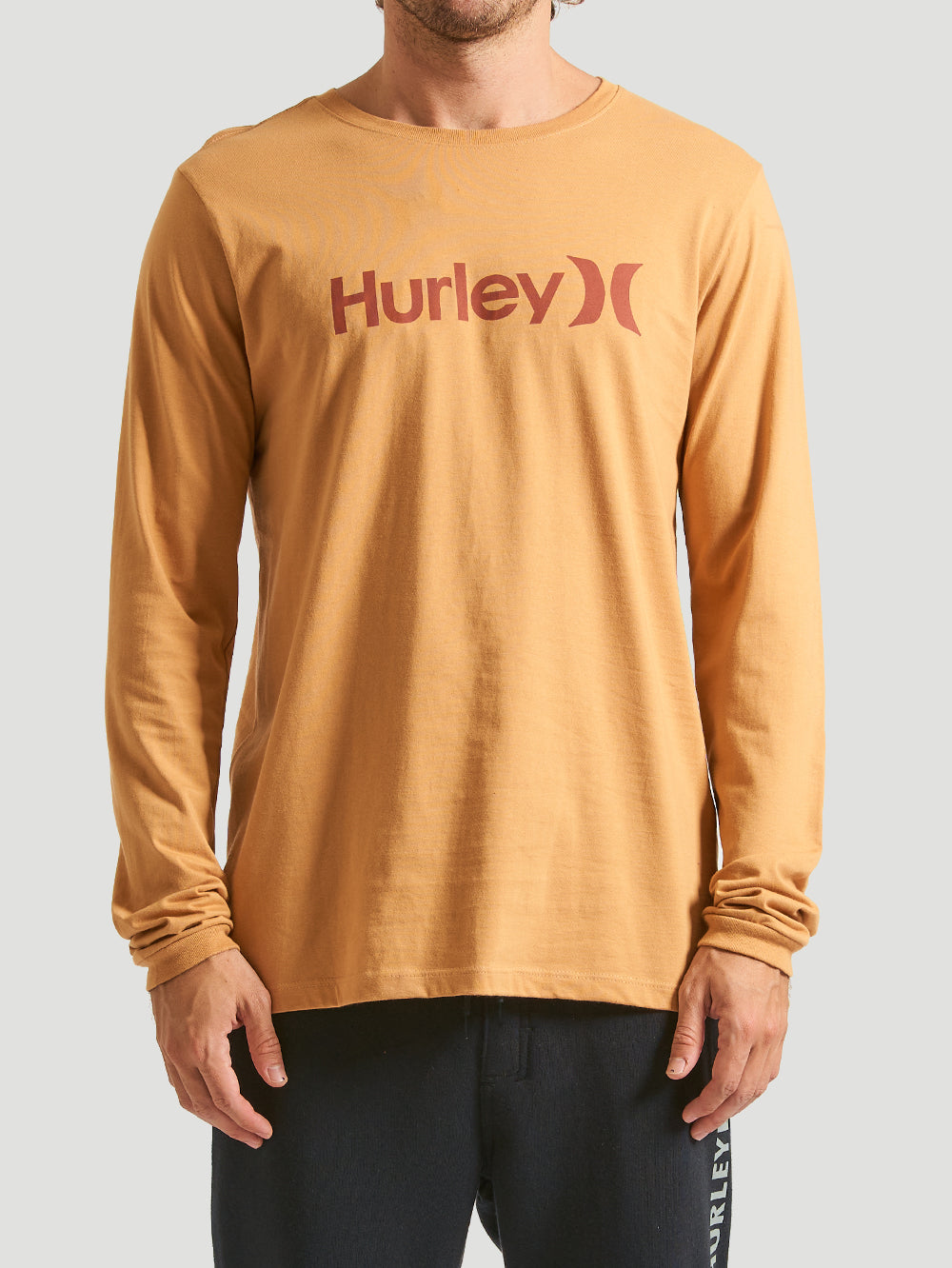 Camiseta Manga Longa Hurley O&O Solid Mostarda