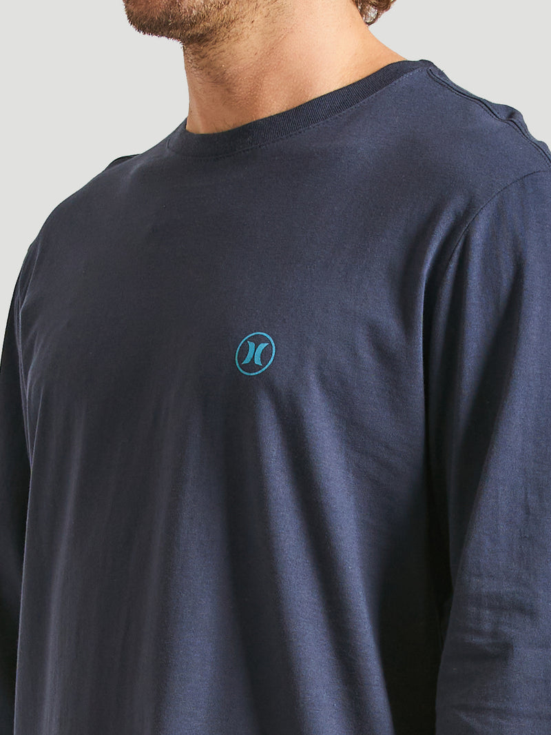 Camiseta Manga Longa Hurley Mini Circle Icon Marinho