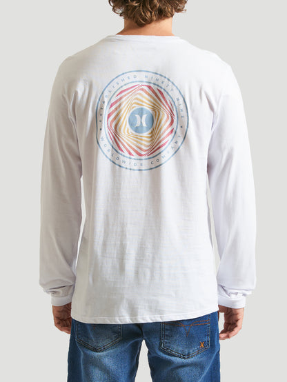 Camiseta Manga Longa Hurley Spiral Branco