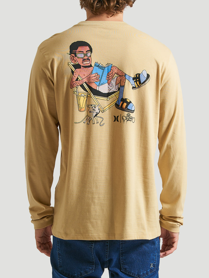 Camiseta Manga Longa Hurley POISÉ EURO22  Areia