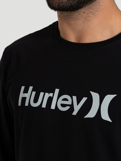 Camiseta Manga Longa Masculina Hurley One&Only Preta