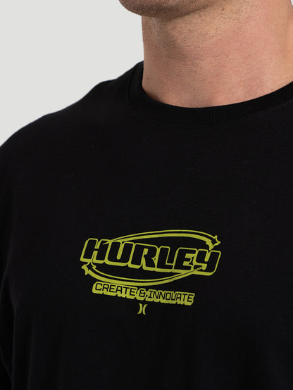 Camiseta Manga Longa Masculina Hurley Inovate Preta