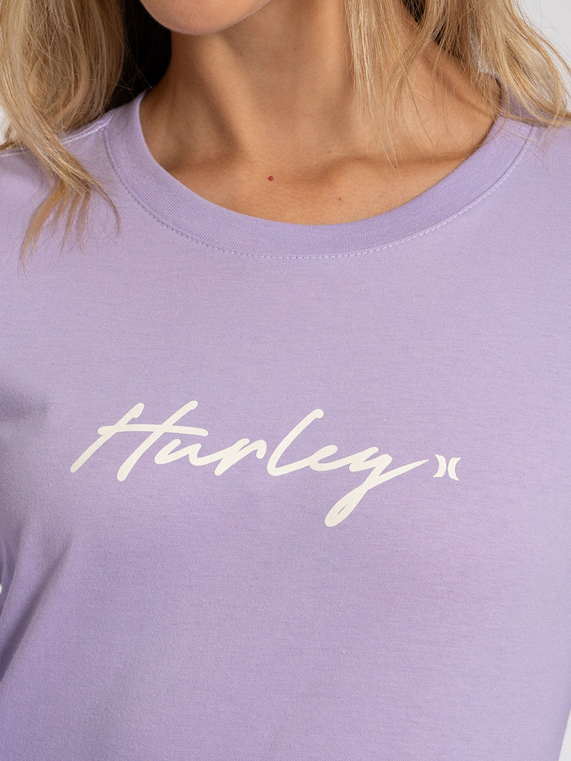 Camiseta Manga Longa Hurley Line Feminina Lilás