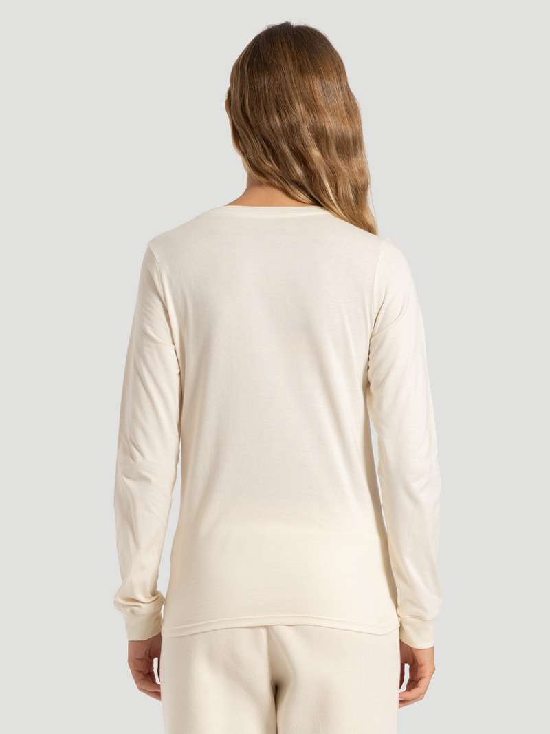 Camiseta Manga Longa Hurley Line Feminina Off White