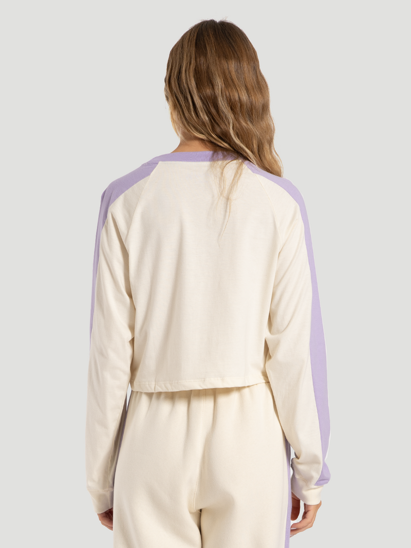 Camiseta Manga Longa Hurley Global 99 Feminina Off White