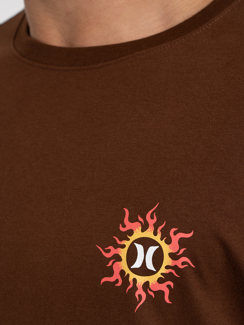 Camiseta Manga Longa Marrom Hurley Dragon