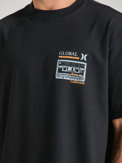 Camiseta Oversized Preta Manga Curta Hurley State