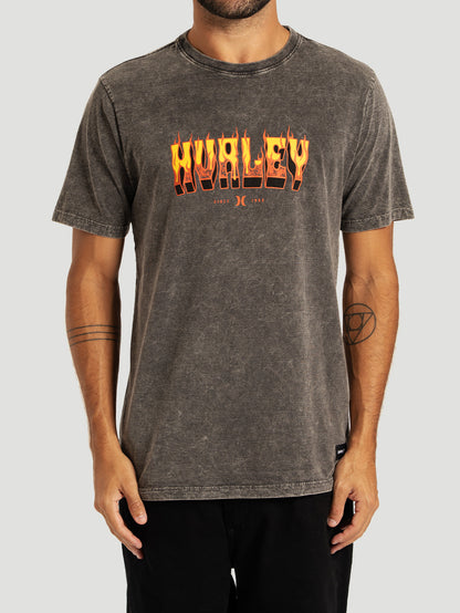 Camiseta Especial Preta Hurley Flame