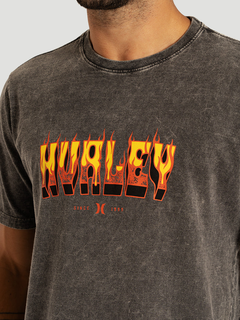 Camiseta Especial Preta Hurley Flame