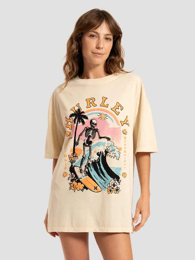 Camiseta Manga Curta Off White Hurley Paradise