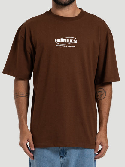 Camiseta Especial Manga Curta Hurley Innovate MaxFit Marrom