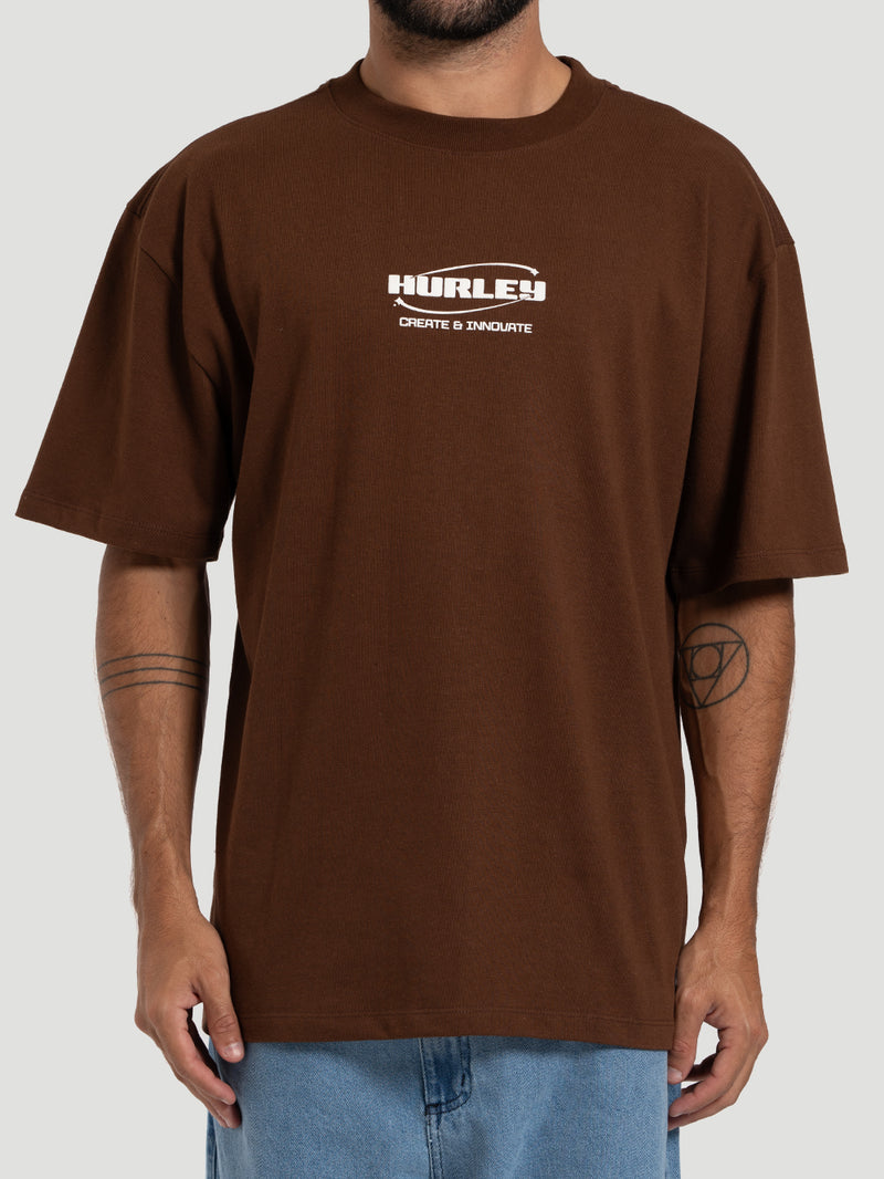 Camiseta Especial Manga Curta Hurley Innovate MaxFit Marrom