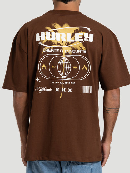 Camiseta Especial Manga Curta Hurley Innovate MaxFit Marrom