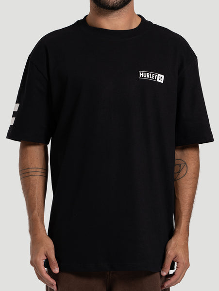 Camiseta Especial Hurley Block Party Max Fit Preta