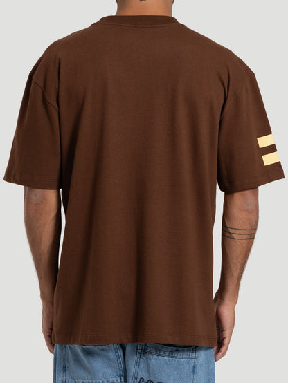 Camiseta Especial Hurley Block Party Max Fit Marrom
