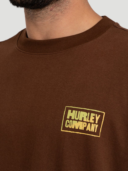 Camiseta Especial Hurley Company MaxFit Marrom