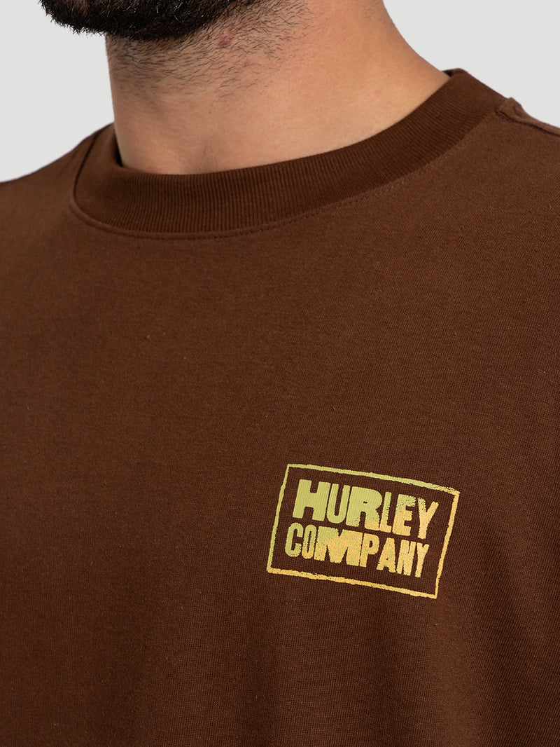 Camiseta Especial Hurley Company MaxFit Marrom