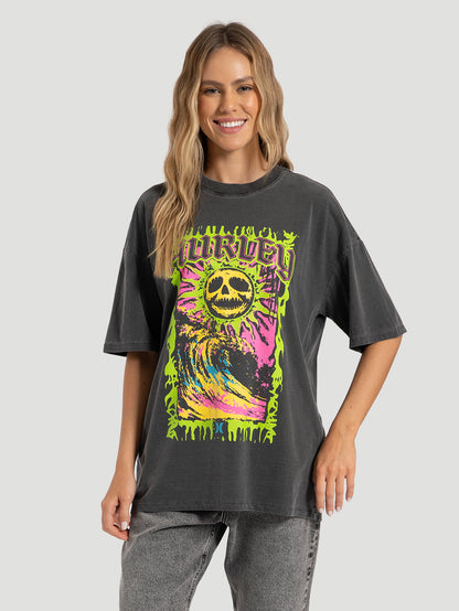 Camiseta Especial Preta Hurley Skull Sun