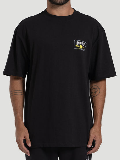 Camiseta Especial Hurley x Shibuya Logo Escama Max Fit Preta