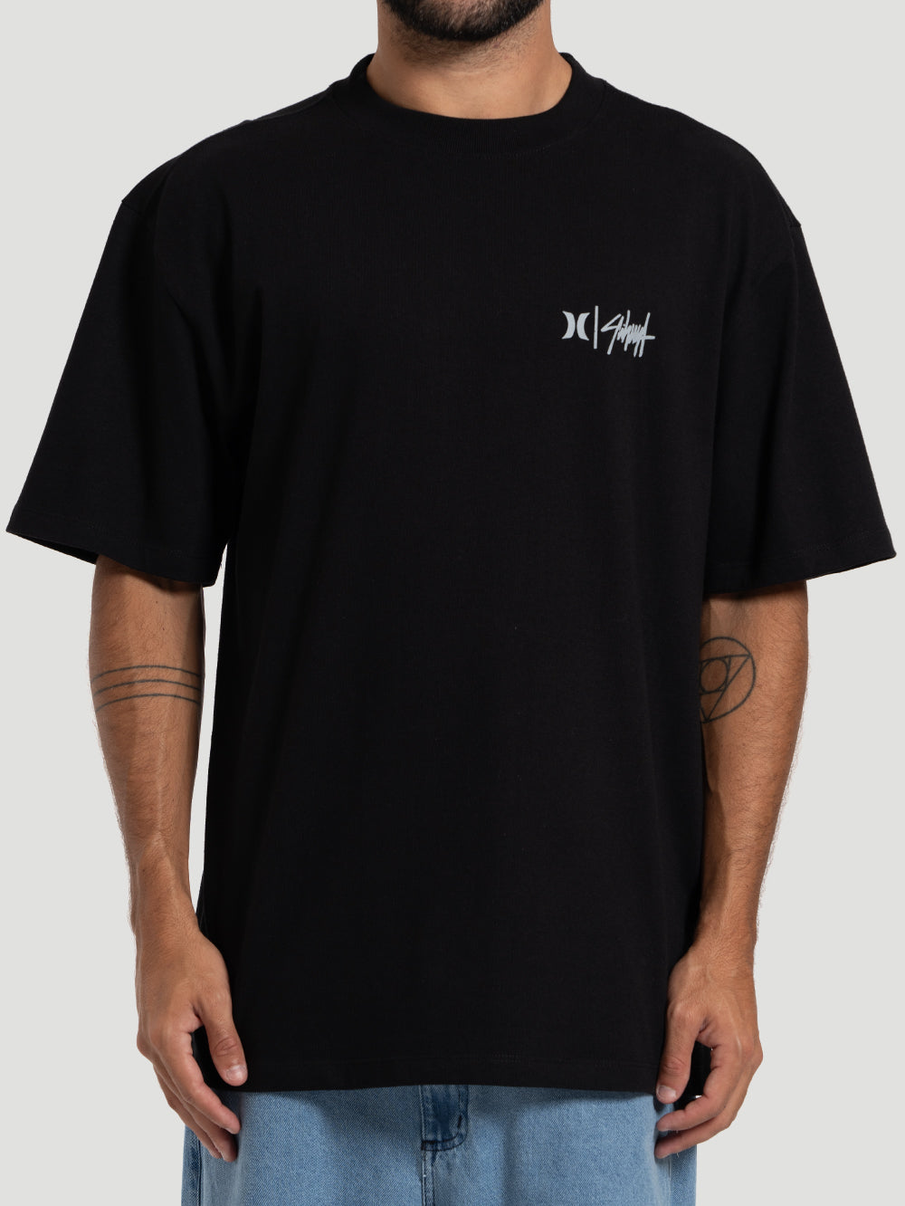Camiseta Max Fit Hurley x Shibuya Signature Stripe Preta – Hurley