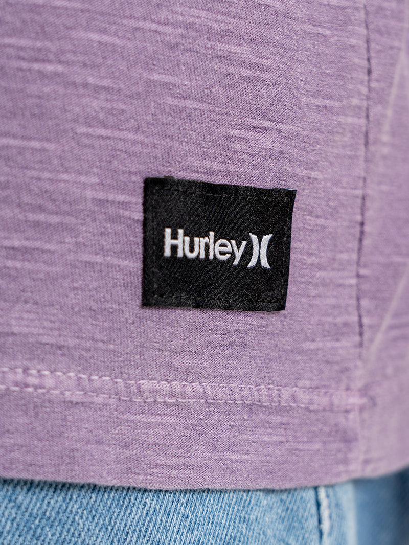 Camiseta Hurley Especial Wash Icon Bordado Roxo
