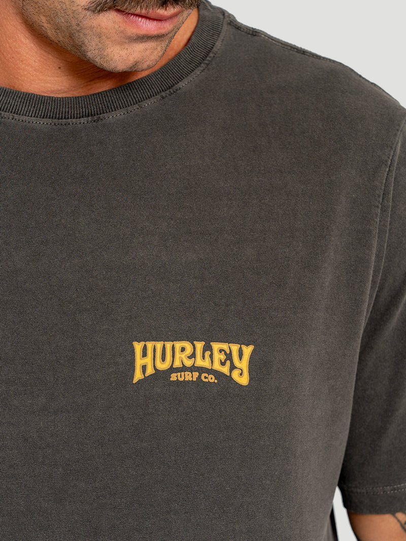 Camiseta Hurley Especial Mini Bells Icon Bordado Preta