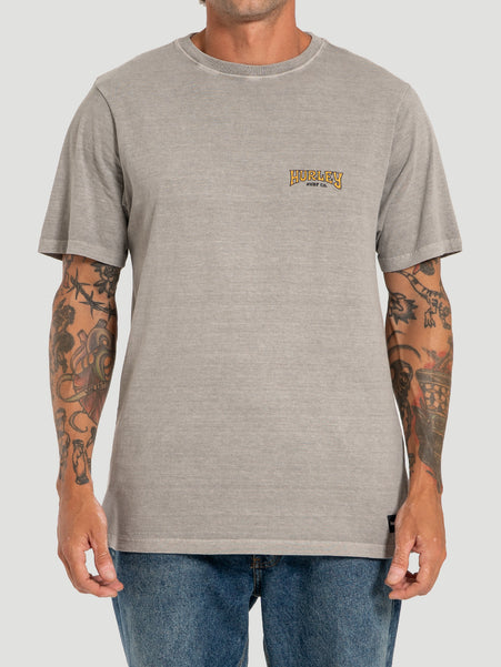 Camiseta Hurley Especial Mini Bells Icon Bordado Cinza