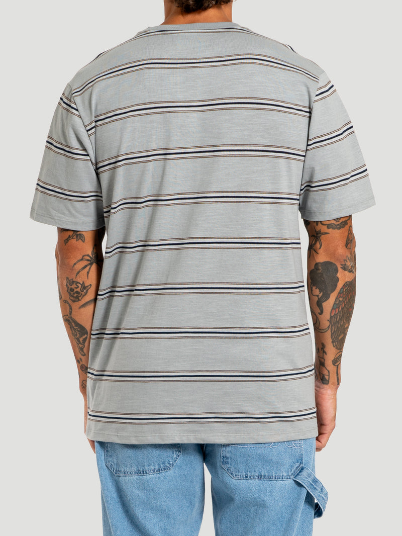 Camiseta Especial Hurley Sunset Listrada Cinza