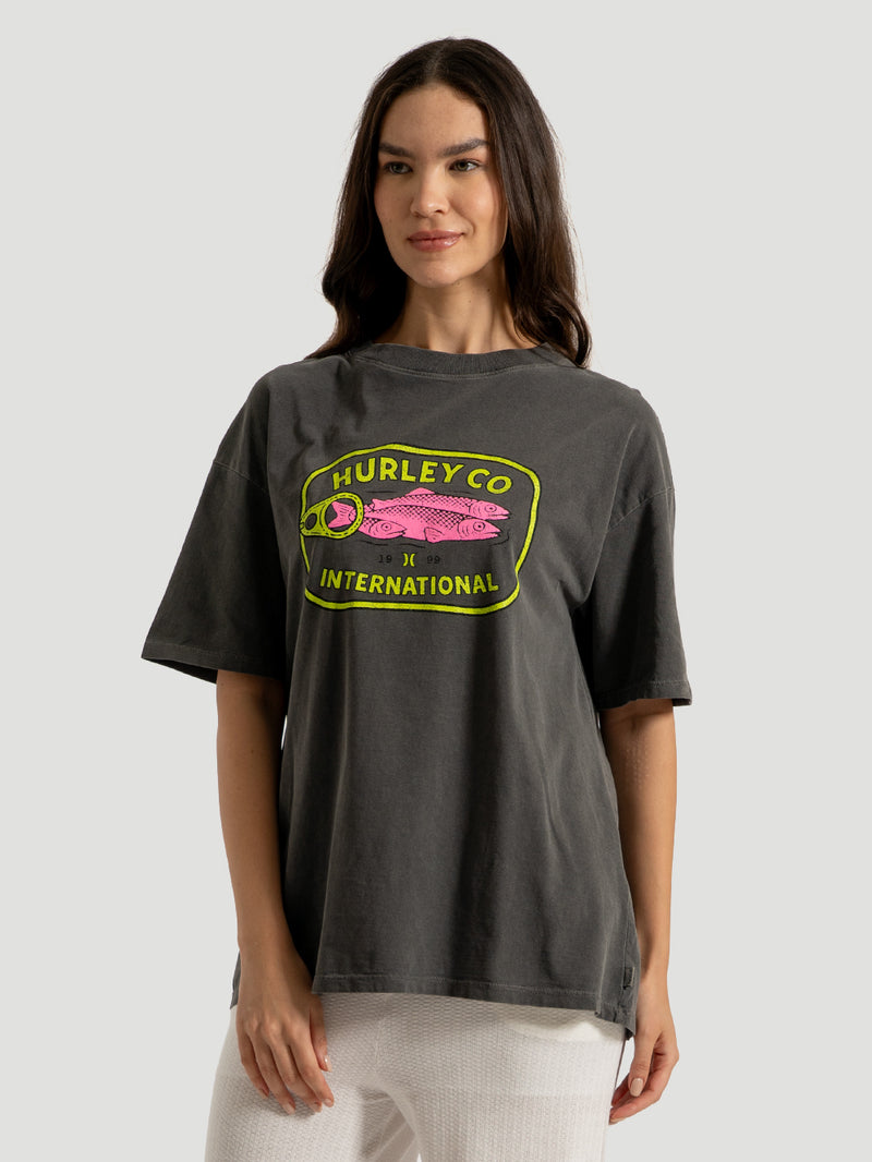 Camiseta Especial Feminina Hurley Fish Preto
