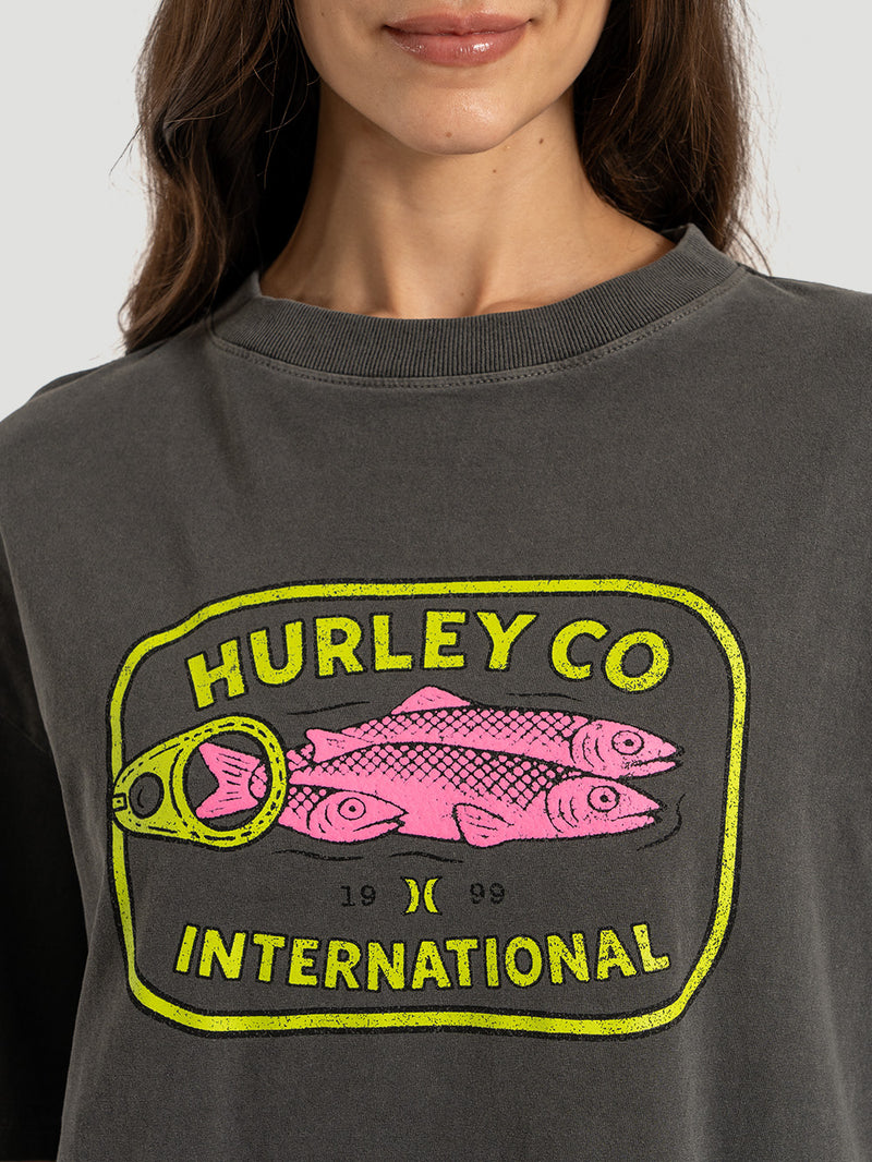 Camiseta Especial Feminina Hurley Fish Preto