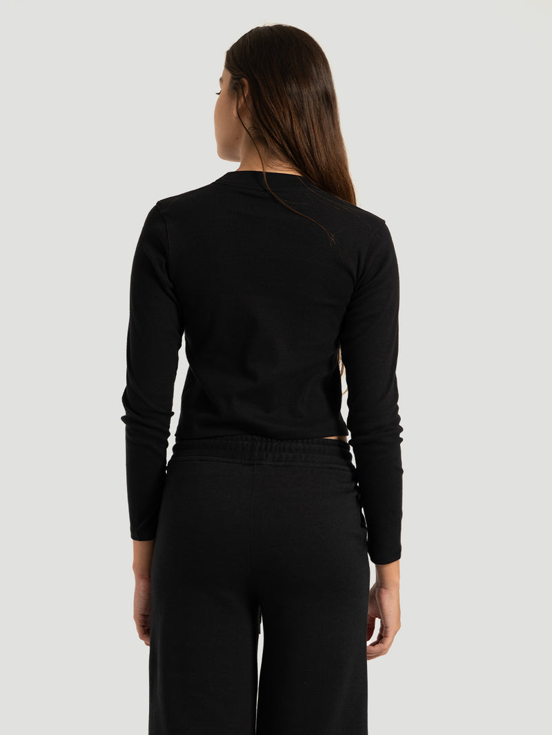Blusa Manga Longa Hurley Basic Preto