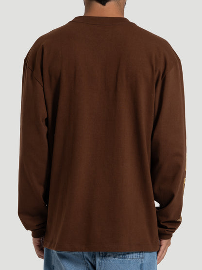 Camiseta Manga Longa Hurley Nine Nine Marrom Maxfit