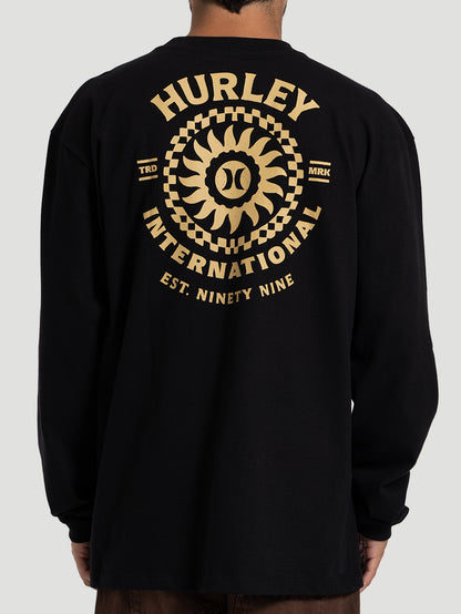Camiseta Manga Longa Hurley Empire Maxfit Preta