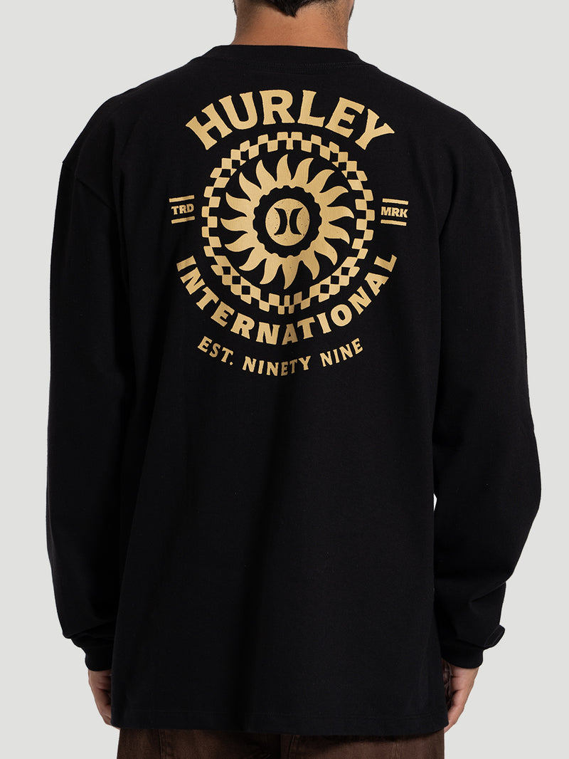 Camiseta Manga Longa Hurley Empire Maxfit Preta