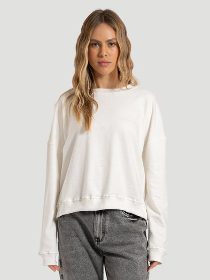 Blusa Manga Longa Clarie Feminina Hurley Off White