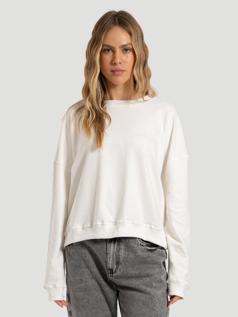 Blusa Manga Longa Clarie Feminina Hurley Off White