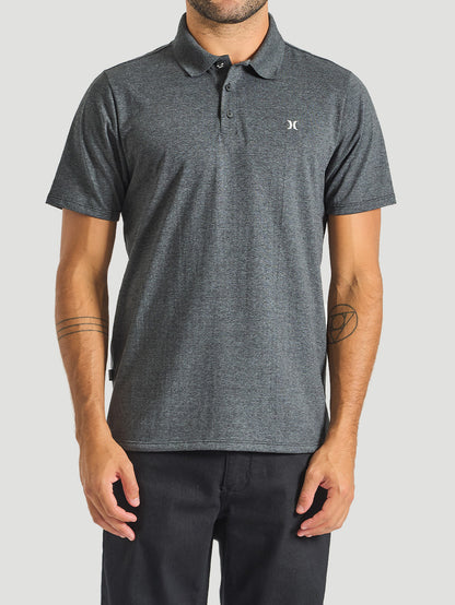 Polo Hurley Melange Mescla Preto