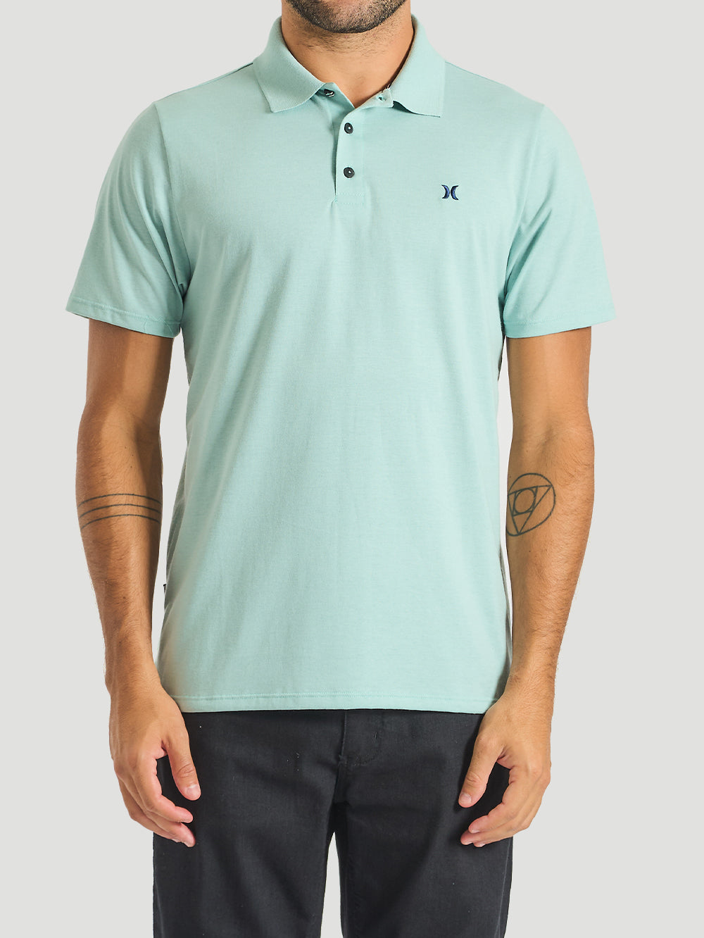 Polo Hurley Melange Mescla Azul